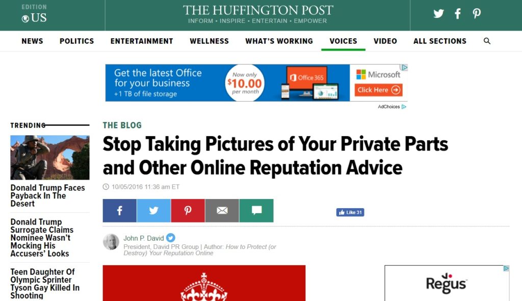 online reputation advice